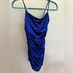 Windsor Small Blue Scrunched Mini Dress